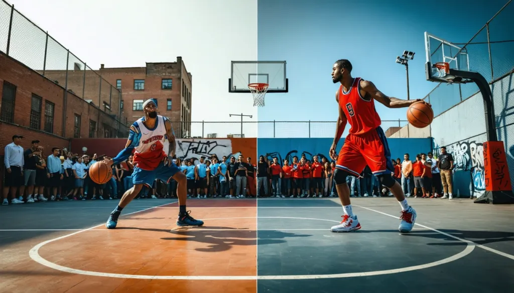 Стритбол и баскетбол: Разница между уличной игрой 3x3 и классикой 5x5